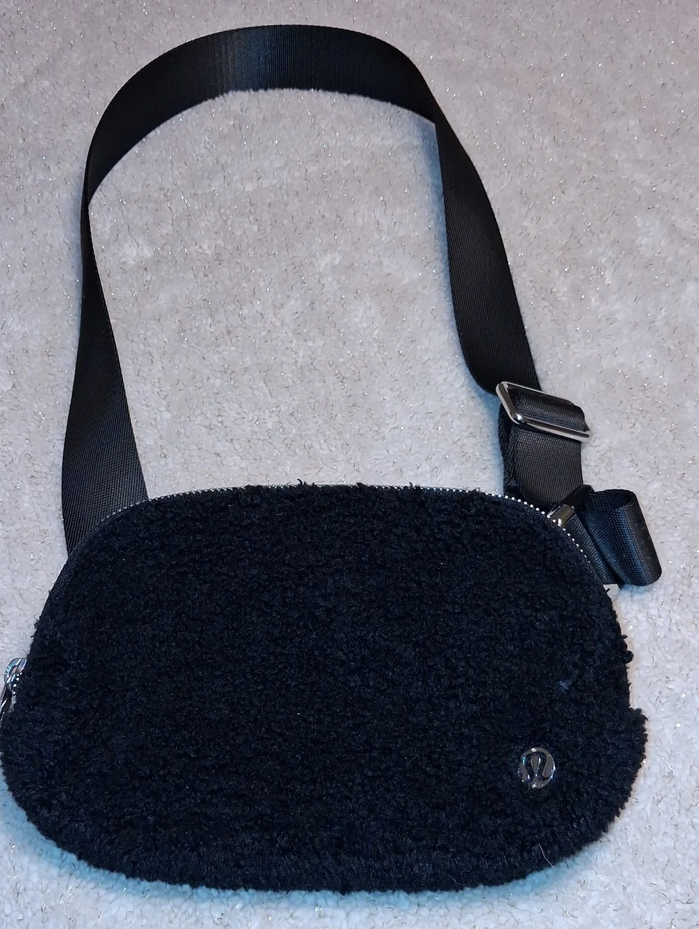Lululemon Athletica Black Sherpa Crossbody Pouch